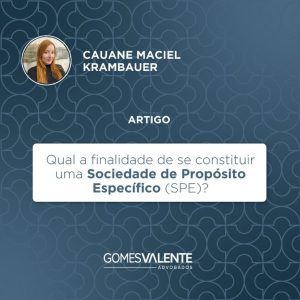 Qual a finalidade de se constituir uma Sociedade de Propósito Específico (SPE)?